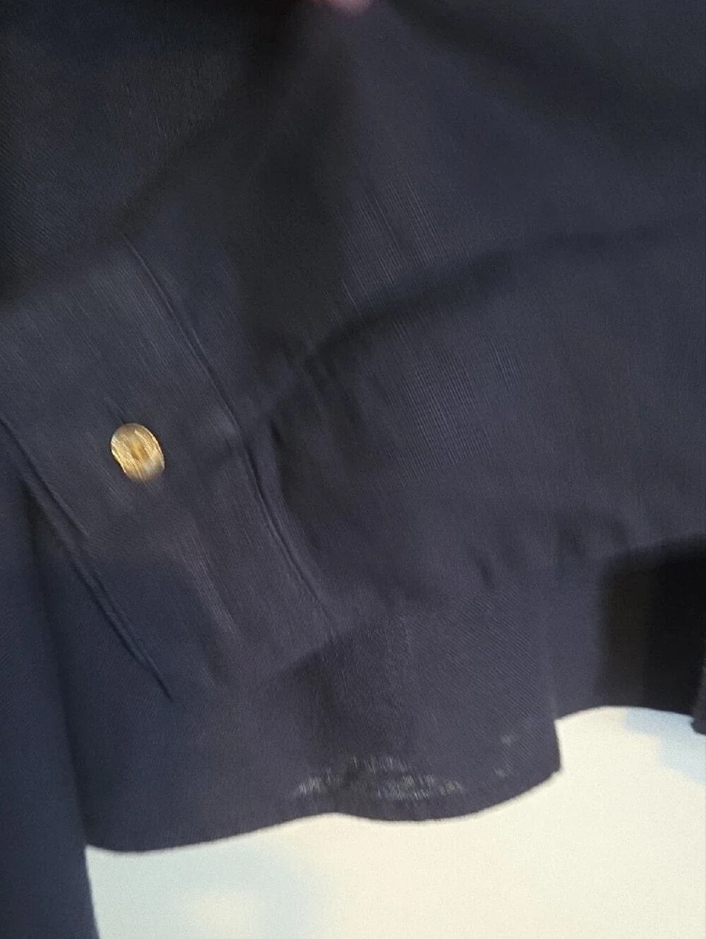 Michael Kors Navy Button-Front Shirt Linen